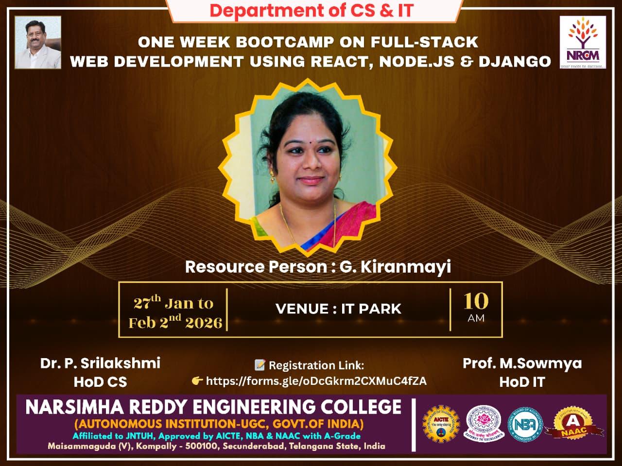 Bootcamp on Full Stack Development